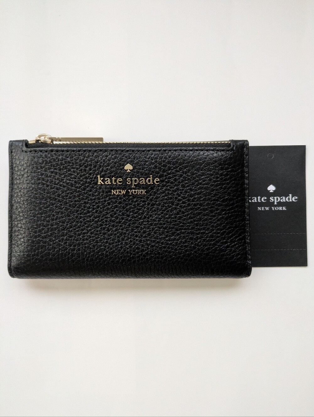 Kate Spade Leila Small Slim Bifold in Black